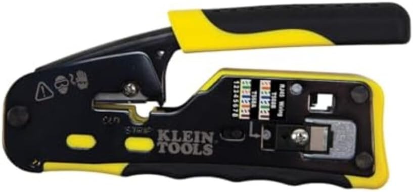 Klein Tools VDV226-110 Ratcheting Modular Data Cable Pack of 1, Yellow/Black