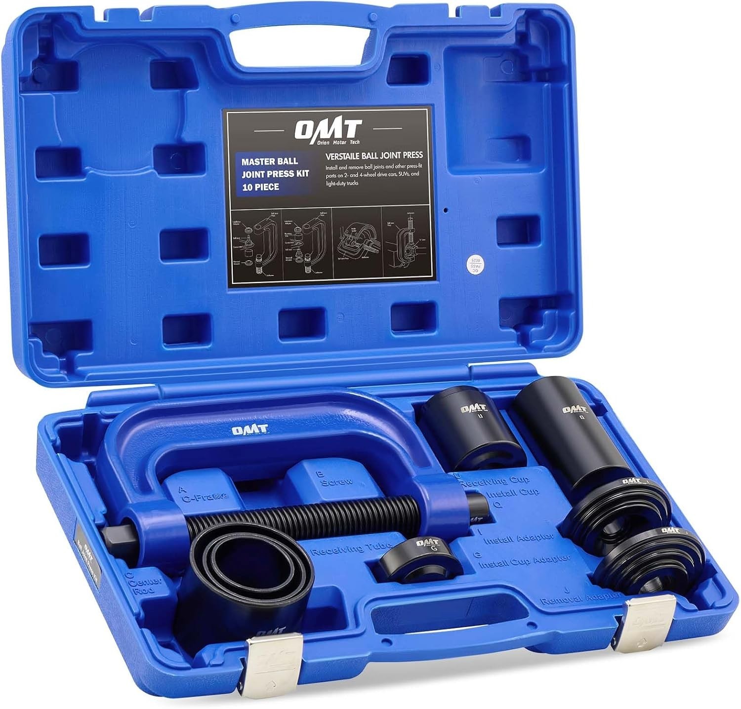 Professional Grade Ball Joint Press Set with 4WD Adapters – Rust Resistant