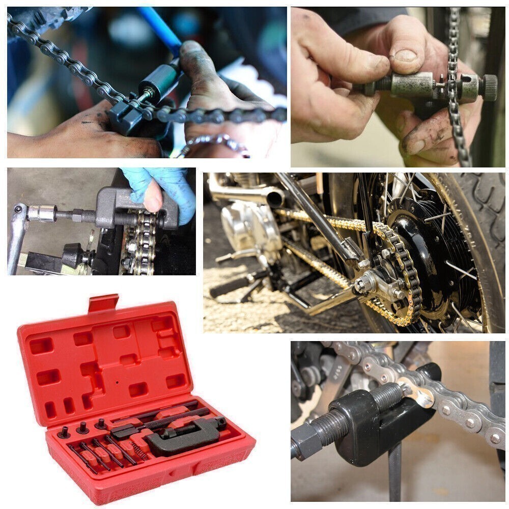 Motorcycle Chain Breaker Kit Chain Cutter Rivet Tool / 520/525/530/630 Pitch KY