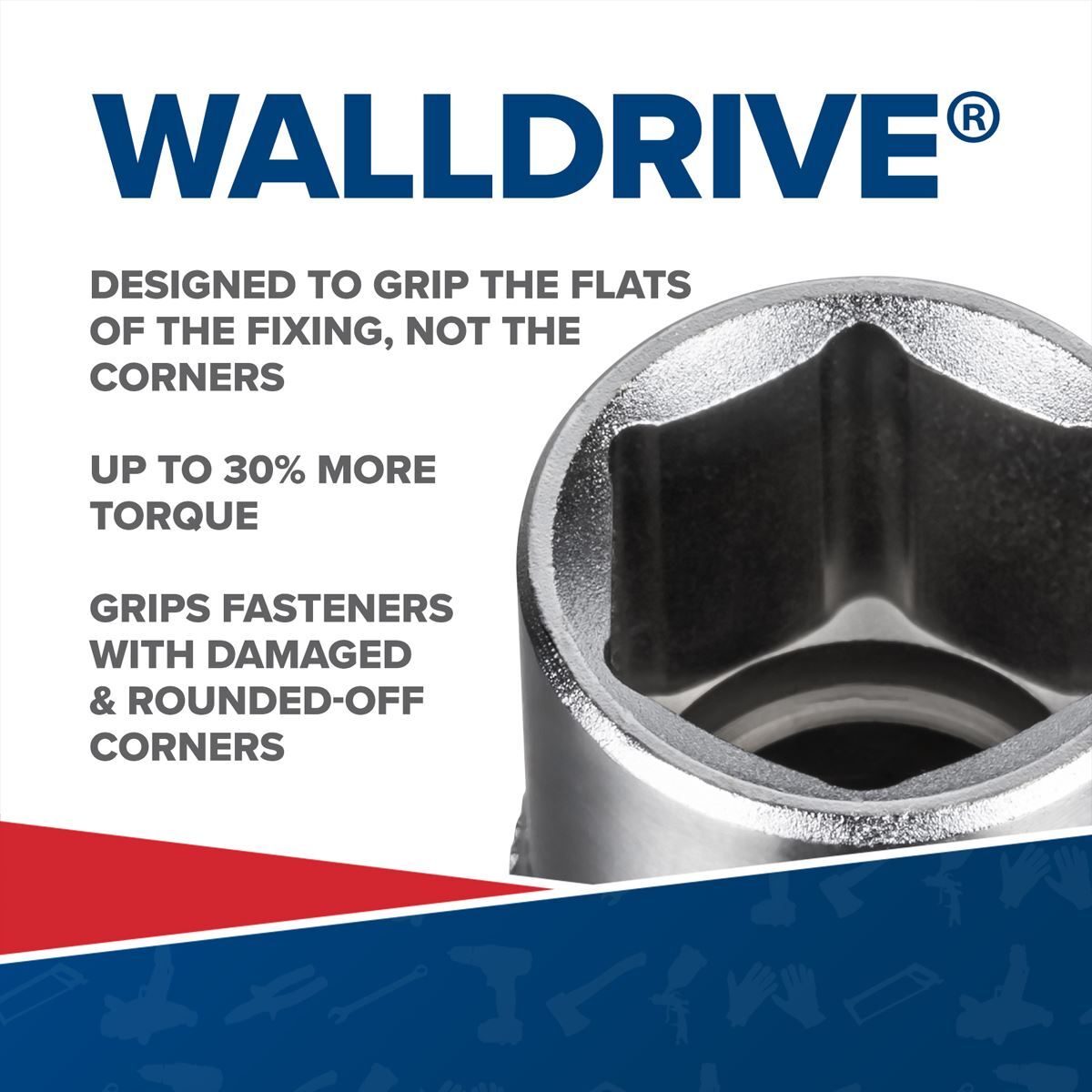 Siegen Socket 21mm 1/2″Sq Drive by Sealey WallDrive® Chrome Vanadium Steel