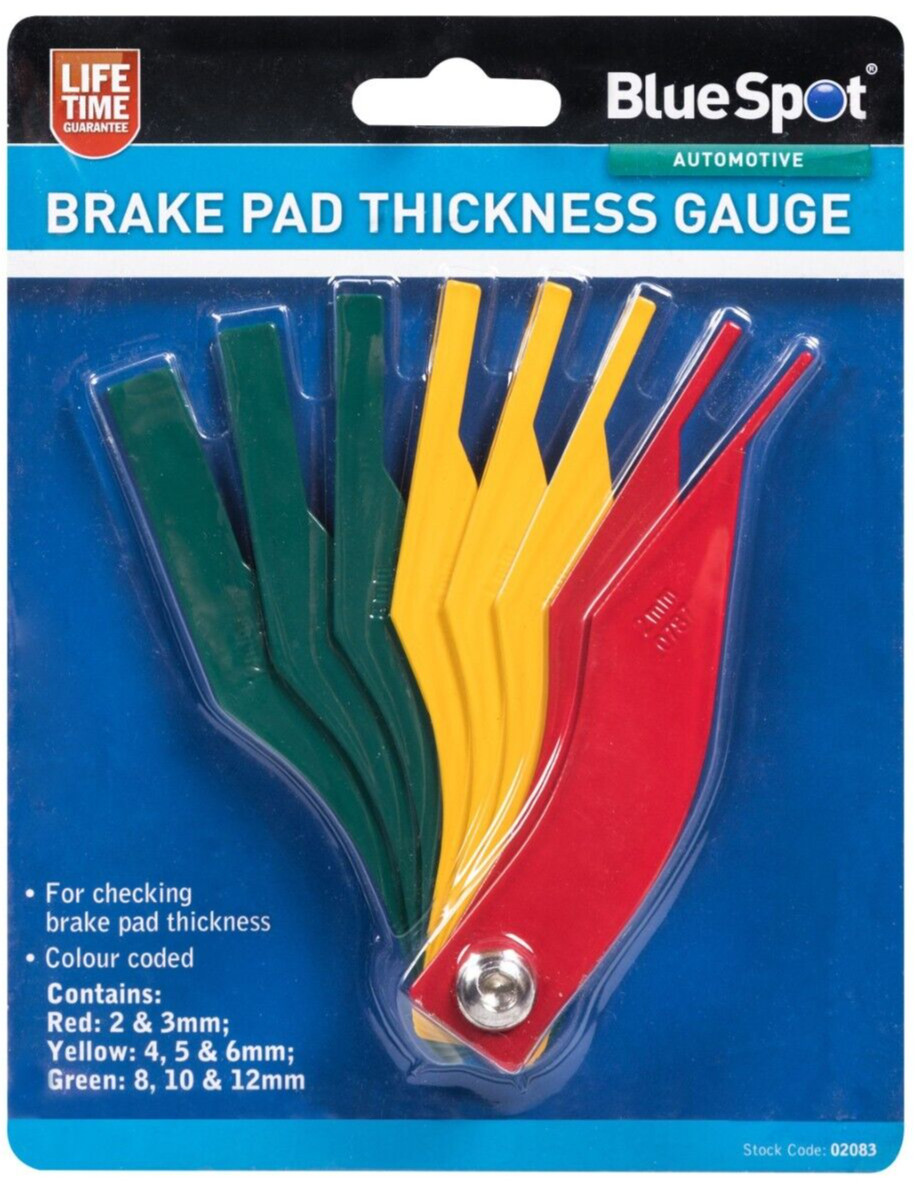 BlueSpot Brake Disc Pad Thickness Measure Gauge Check 8Pcs Set 2mm-12mm Metric