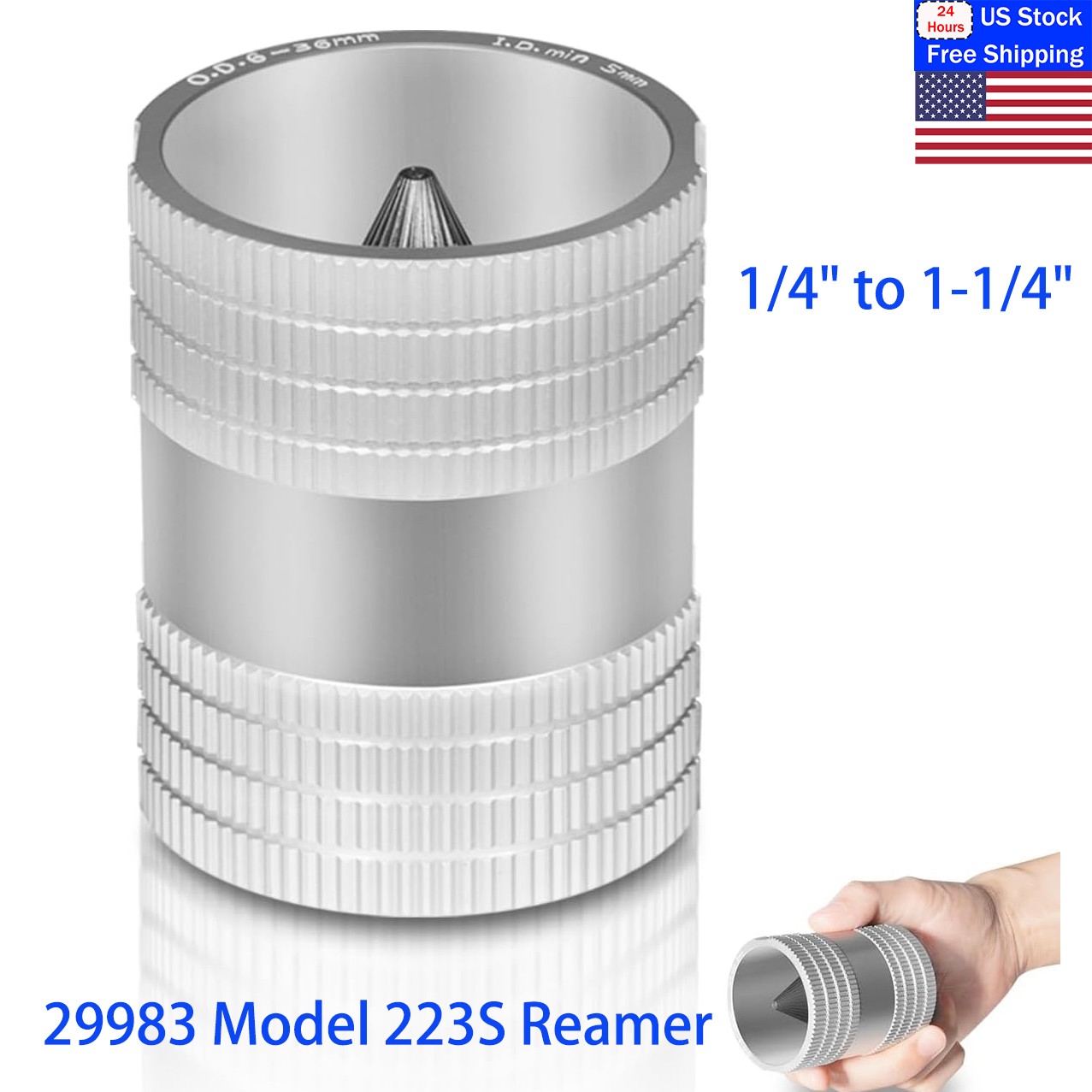Reaming Tool for Copper,Stainless Steel Tubing,Pipe Reamer Sizes 1/4″ to 1-1/4″