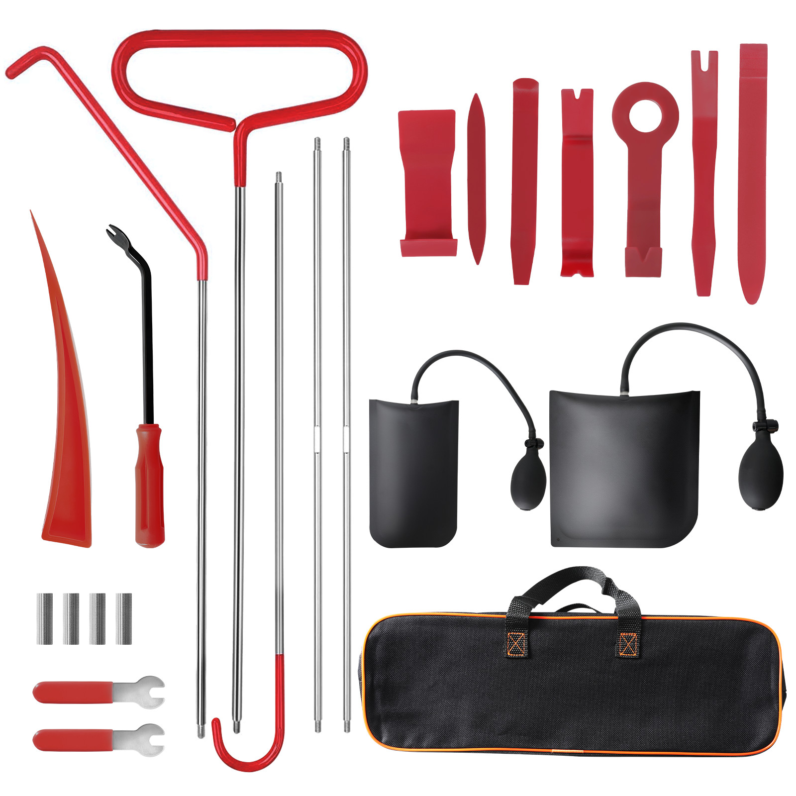 23x Car Door Repair Hand Tools Wedge Pump Locksmith Air Cushion Grabber Tool Set