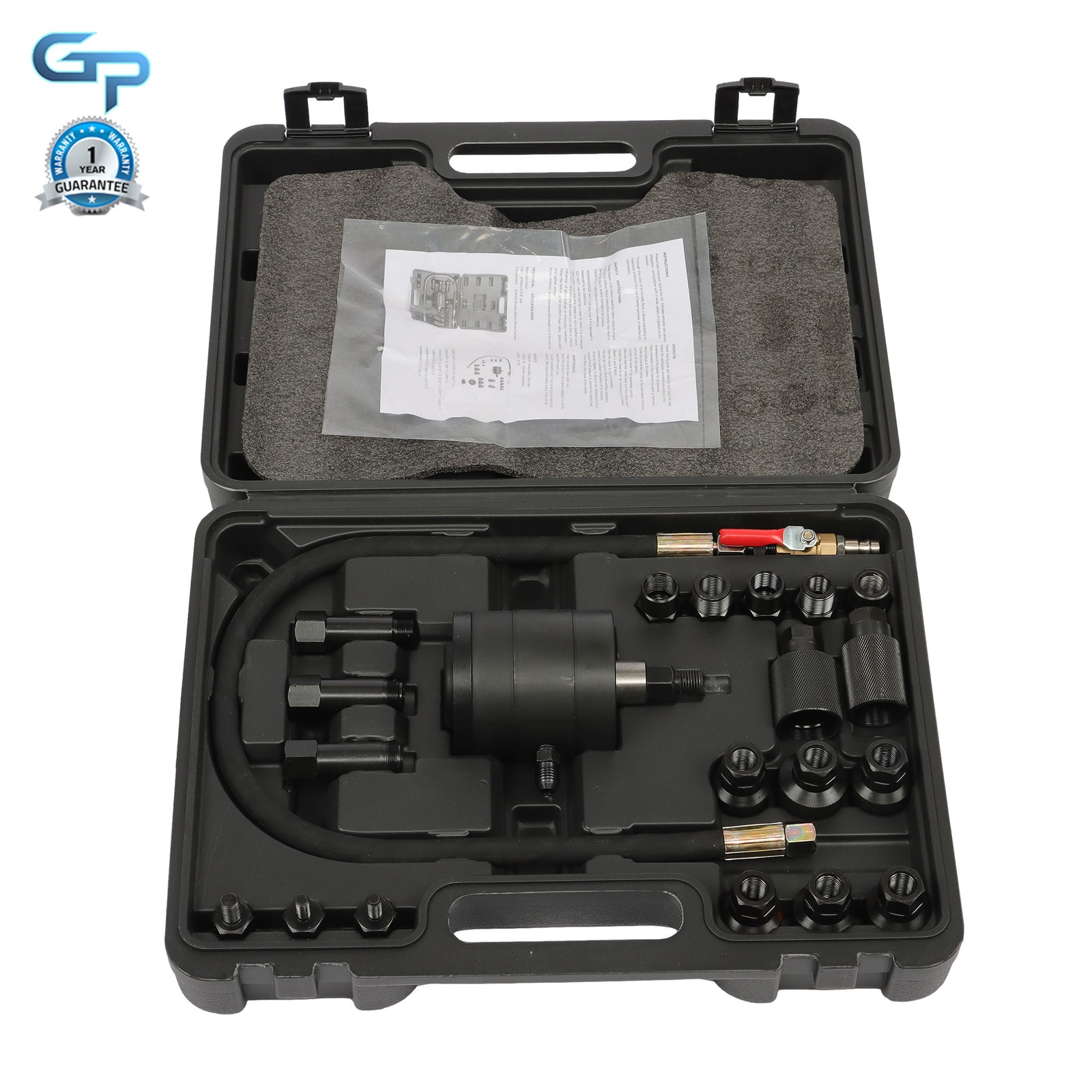 Diesel Injector Puller Complete Pneumatic Injector Extractor Puller Kit 21Pcs