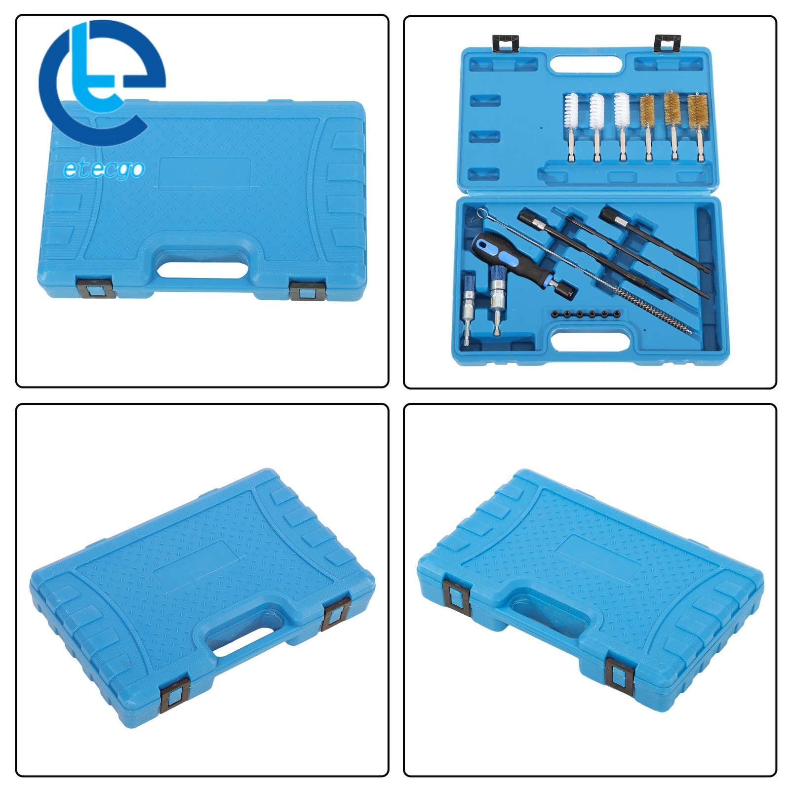 19PCS Diesel Injector Seat Cleaning Brush Tool Kit Engine Injectors Cleaner Set