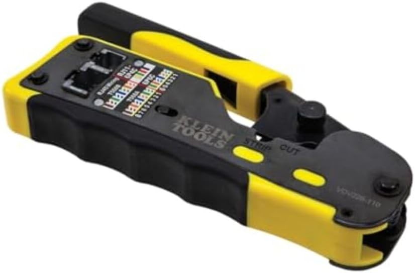 Klein Tools VDV226-110 Ratcheting Modular Data Cable Pack of 1, Yellow/Black