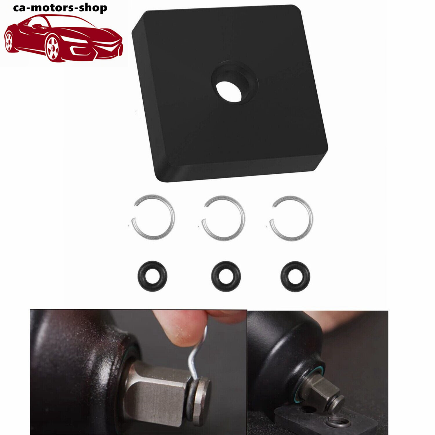 For Milwaukee Type 3/8″ Impact Wrench Retaining Ring Clip with O-Ring (3 sets)