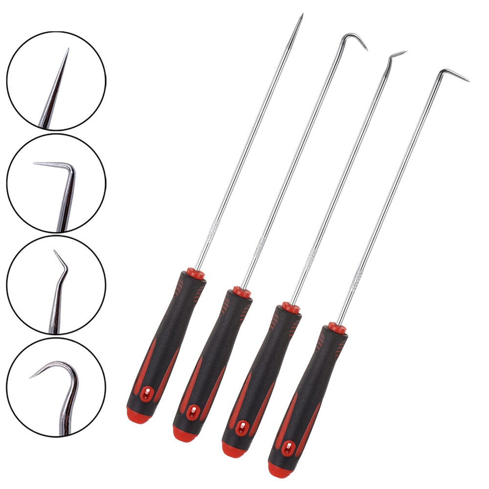 4-Piece Precision Extend Long 9.5″ Hook Set Car Auto Oil Seal O-Ring Seal Gasket