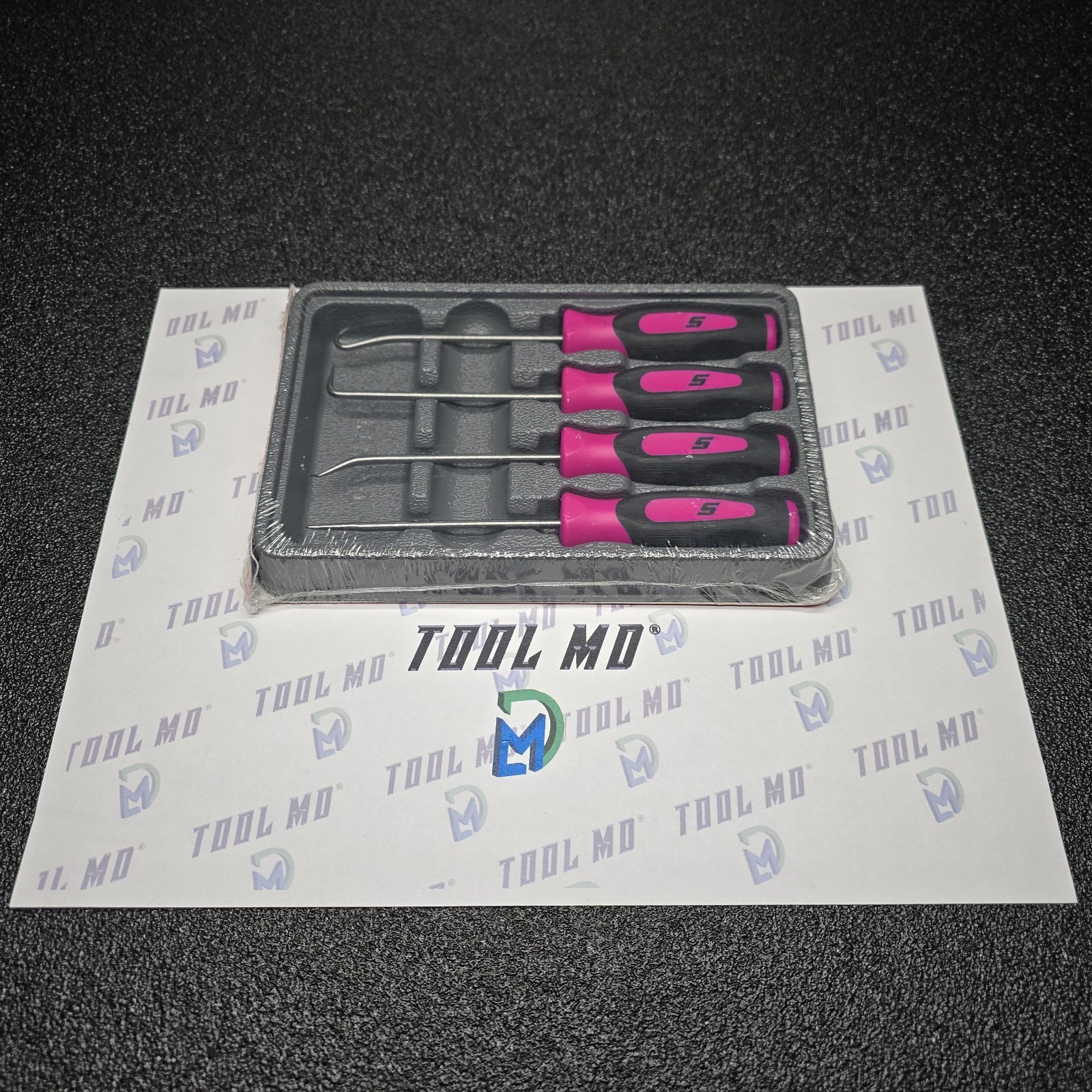 Snap-on Tools NEW LIMITED 4pc ELECTRIC PINK Mini Awl Hook Pick Set SGASA204CEP