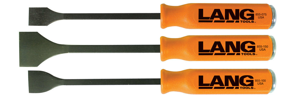 Lang 3pc Gasket Scraper Set with Hammer Strike Handles 3/4, 1, 1-1/2″ USA Made