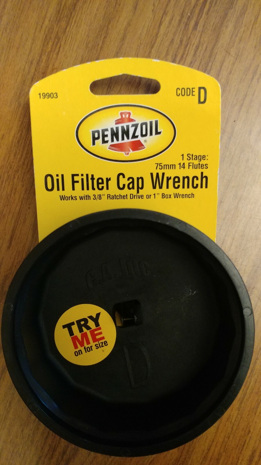 Pennzoil Oil Filter Cap Wrench – 75mm 2 Stage 14 Flutes CAP D for Car-Truck