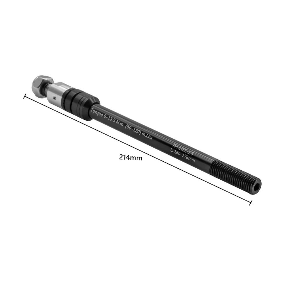 Quick Install Bike Trailer Thru Axle 160-178mm M12x1.0 with Hex Wrench