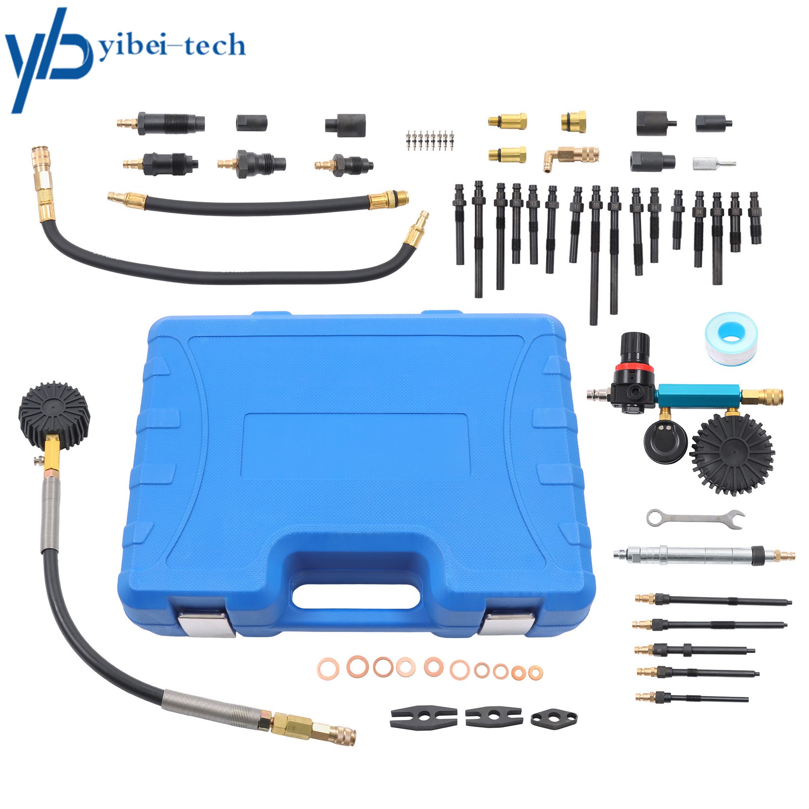 46PCS Petrol Diesel Engine Compression Tester Car Cylinder Leak Down Tester Kit