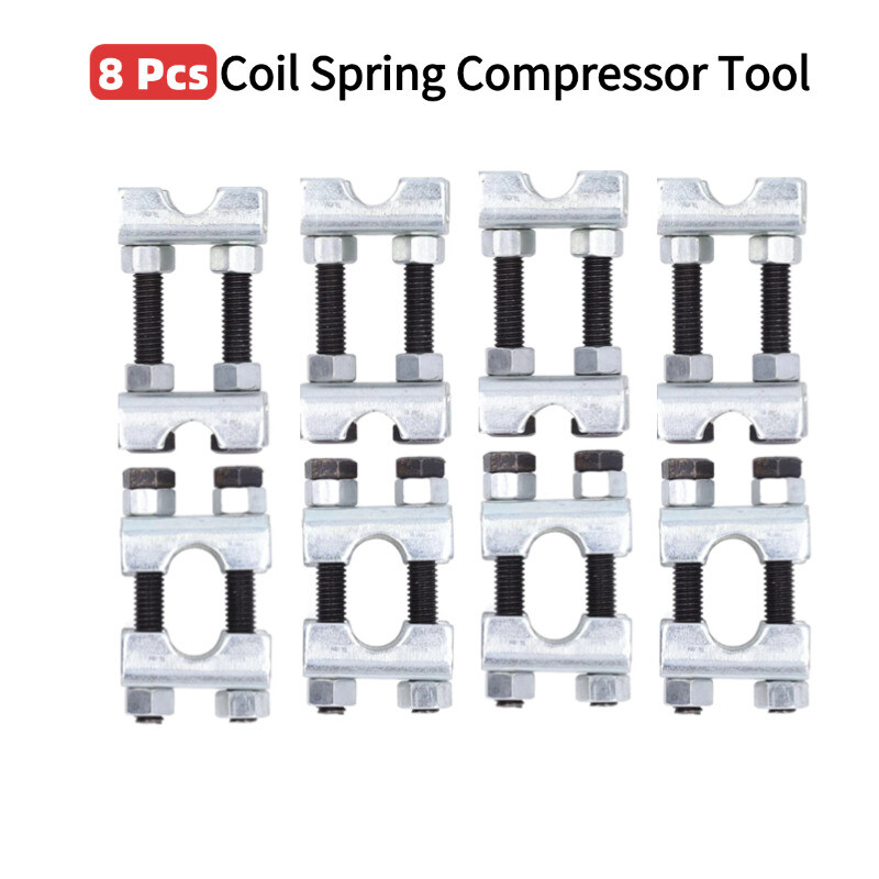 8PCS 2-Way Adjustable Spring Spacer Mini Coil Spring Compressor 1-2″ Raise/Lower