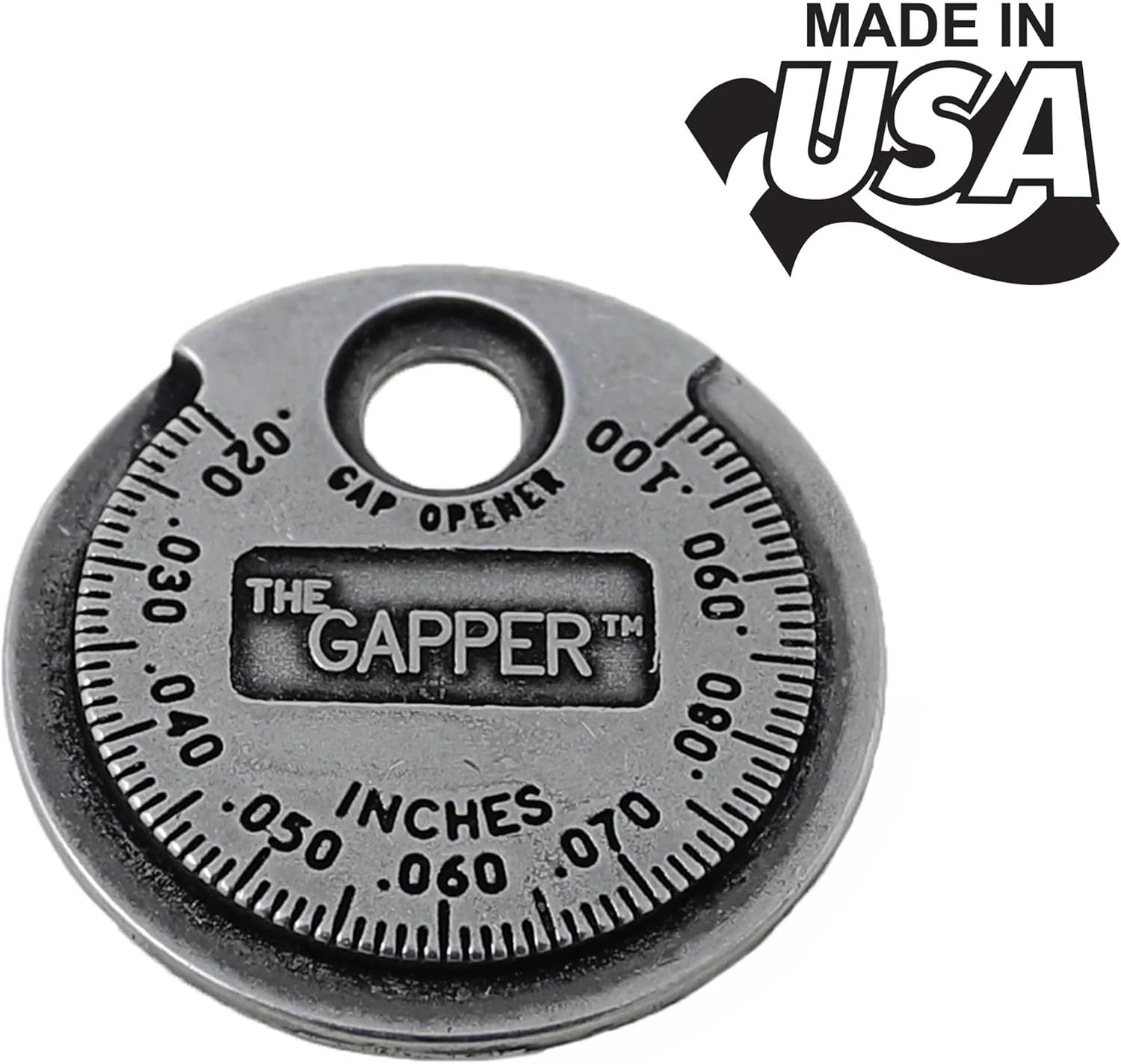 Durable Plated Steel Spark Plug Gap Tool – 0.020″–0.100″ Measurement Range