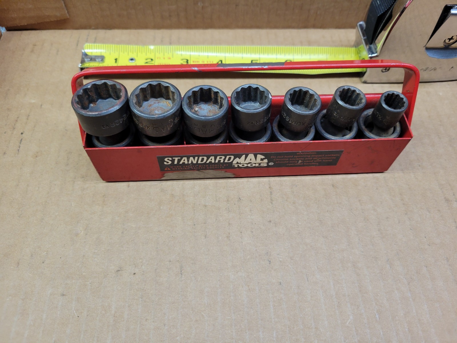 Mac Tools USA 7-Piece 3/8″ Drive 12-Point Impact Swivel Socket Set 3/8 – 3/4″
