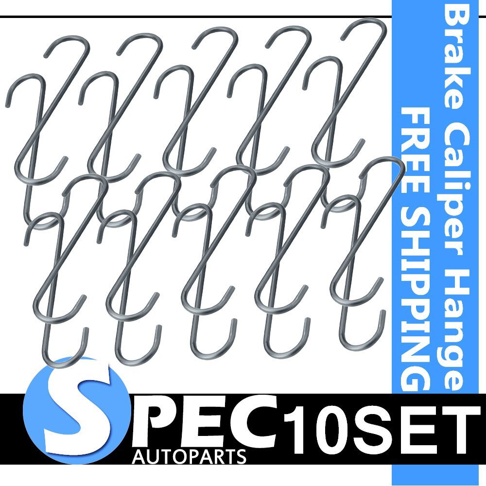 10SET BLACK Steel- Brake Caliper Hanger Hook (2 Piece Set) *MADE IN THE USA*