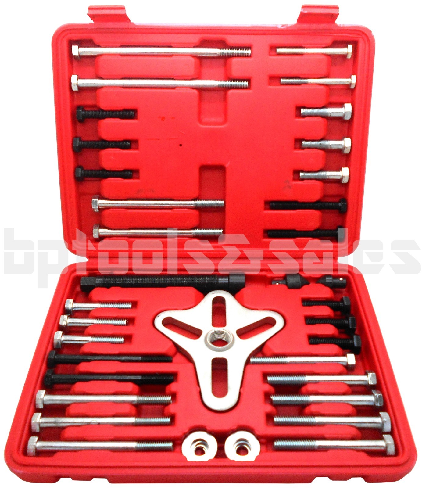 46pc HARMONIC BALANCER PULLER GEAR STEERING WHEEL PULLEY STEEL YOKE CRANK WASHER