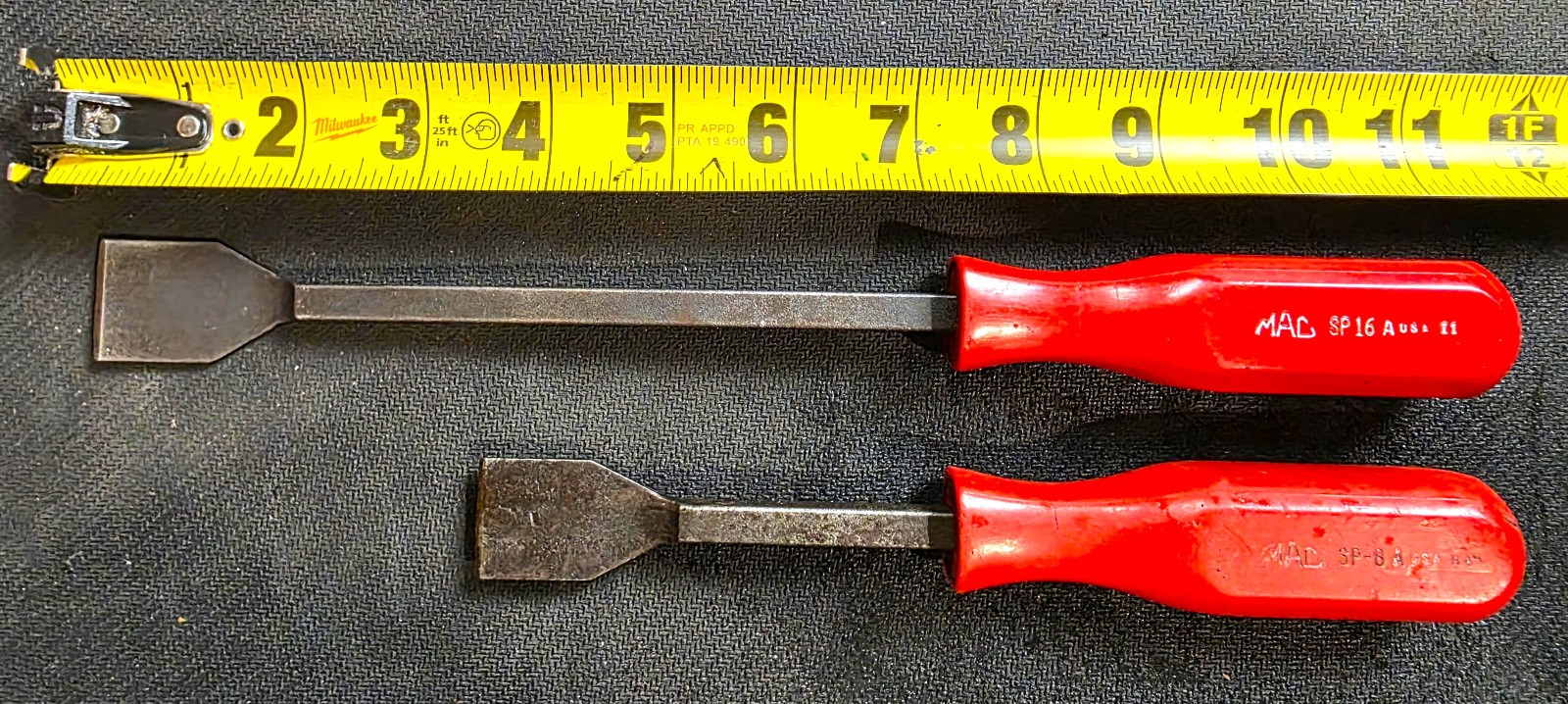 MAC TOOLS SPBA & SP16A 2-PIECE 7 & 11-INCH GASKET SCRAPPER SET USA