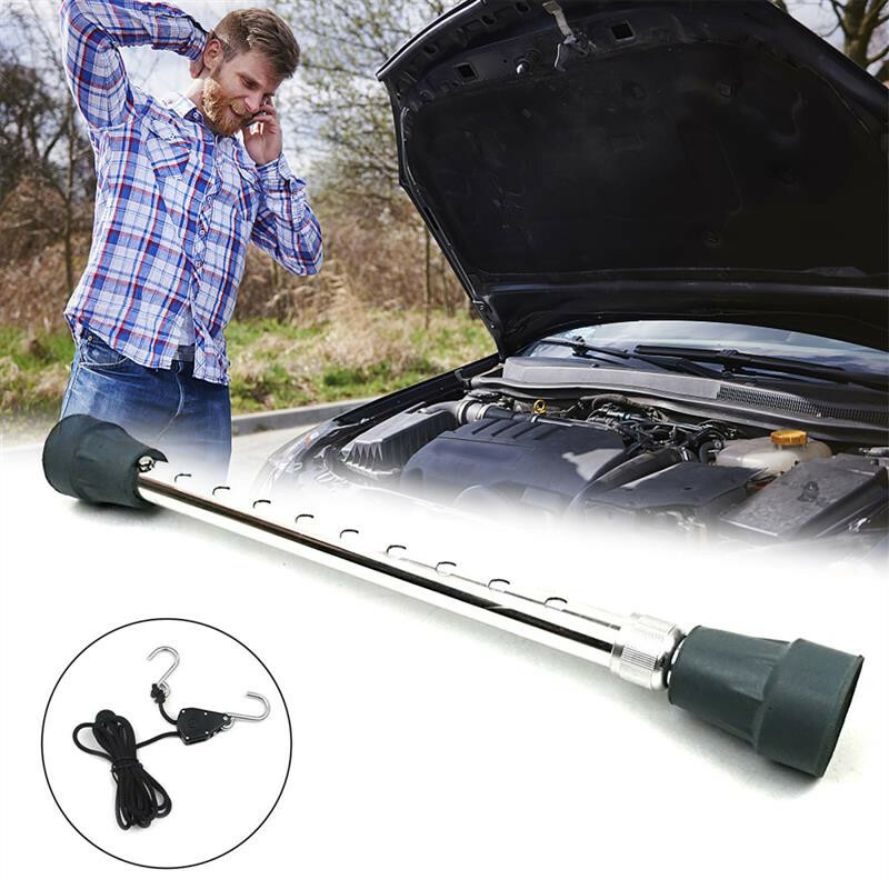 1Pc Silver Car Engine Hood Door Holder Product Tool Prop Engine Cover Stand kit