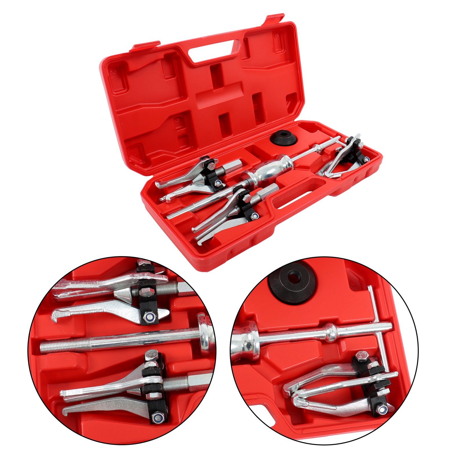 3 Jaw Gear bearing Slide Hammer Puller Kit Internal External Puller Tool Set 5Pc