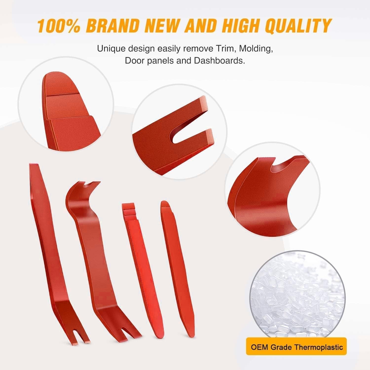 5 PCS Nylon Auto Trim Removal Kit, Lightweight & Ergonomically Designed