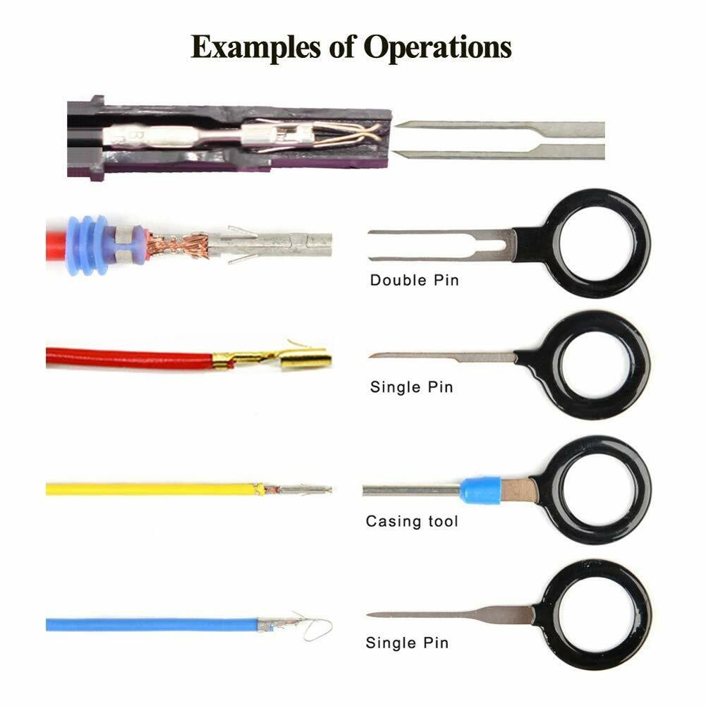 26Pcs/Set Pin Ejector Wire Kit Extractor Auto Terminal Removal Connector Tool