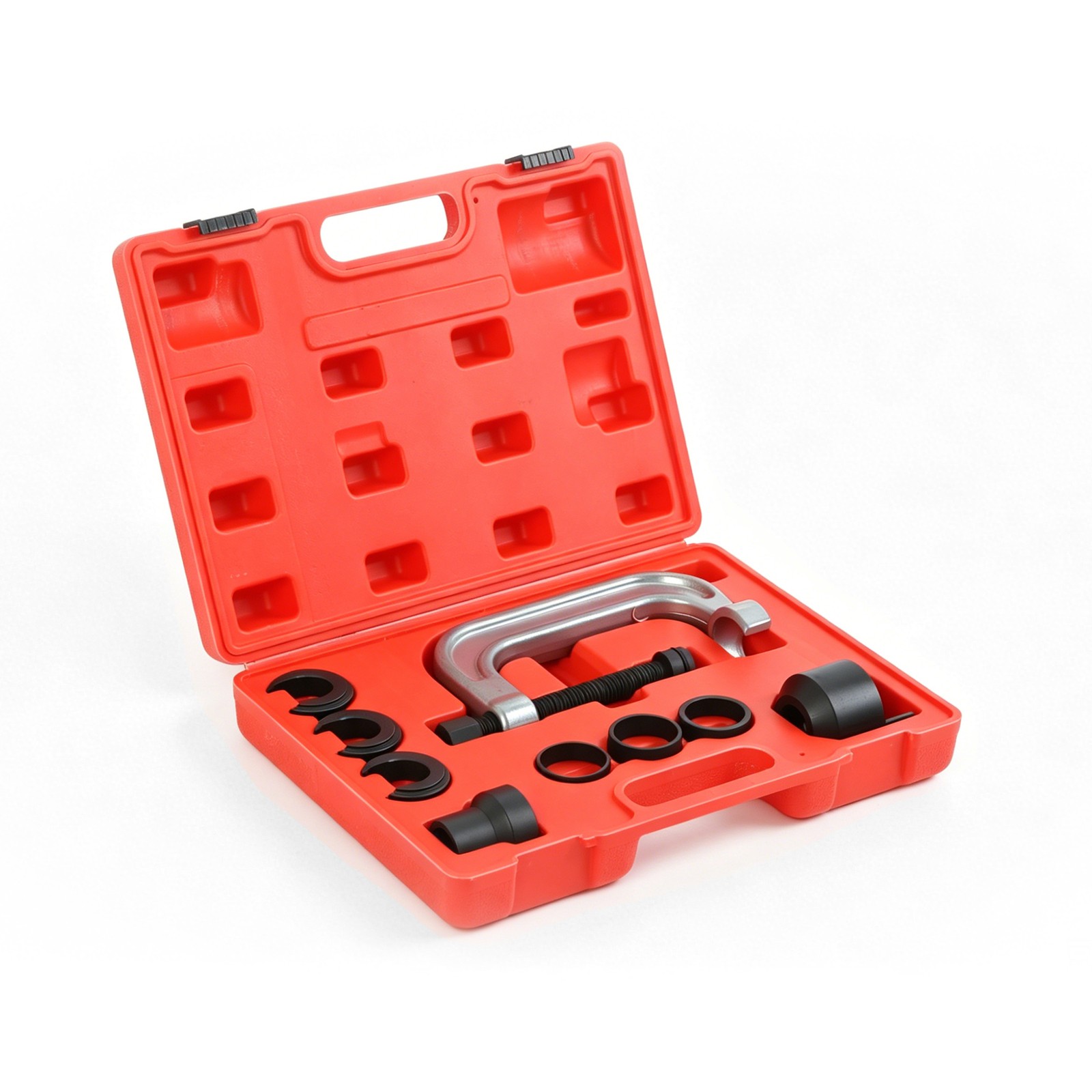 13Pc Upper Control Arm Bushing Service Tool Kit Forged C-Frame Press Service Set