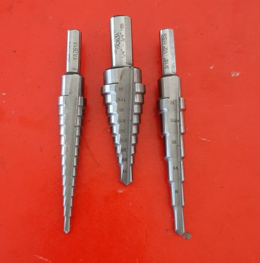 Blue Point Tools 3 Piece Step Drill Bit Set 1/8″ to 3/4″ YAS203A?