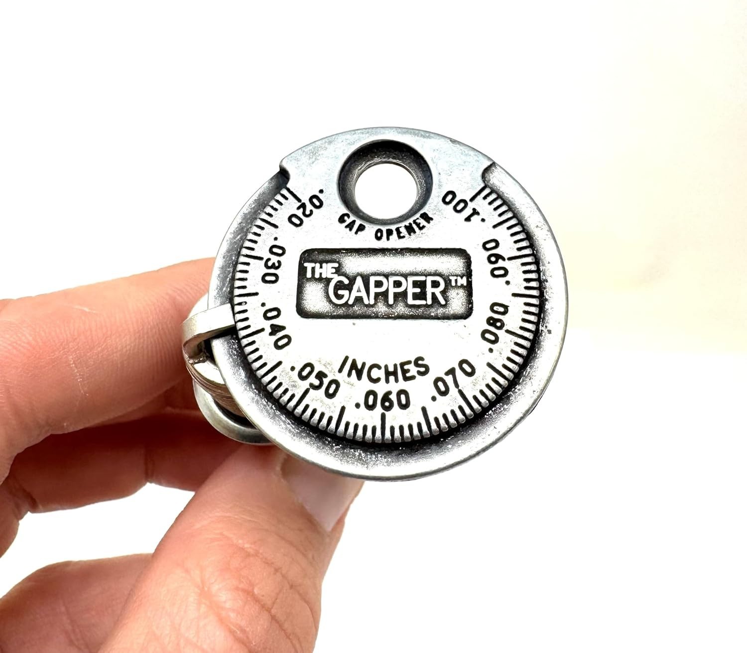 Lightweight Spark Plug Gap Checker – Coin-Style, 0.020″ to 0.100″ Leveling Tool