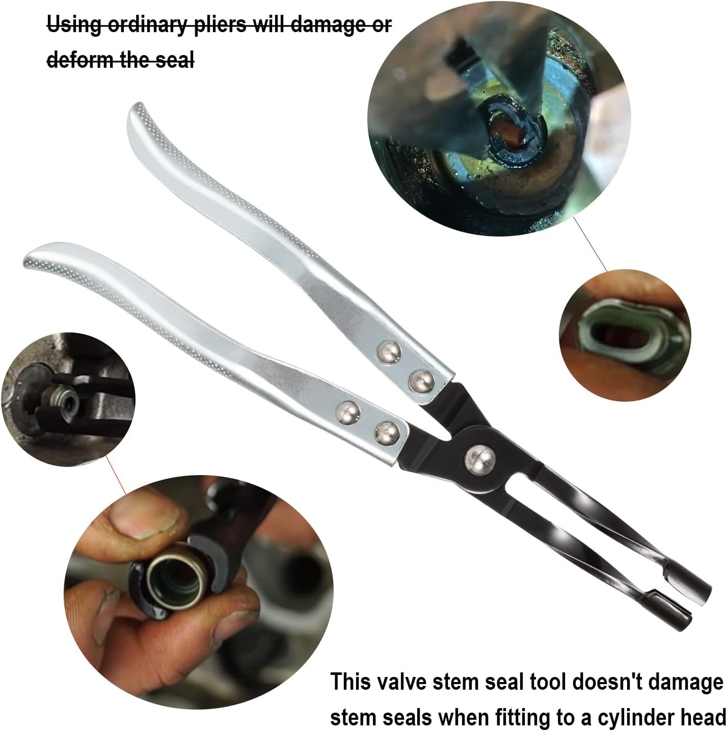 HW0107 Valve Stem Seal Pliers Seal Removal Tool & 19700 Air Valve Holder Set