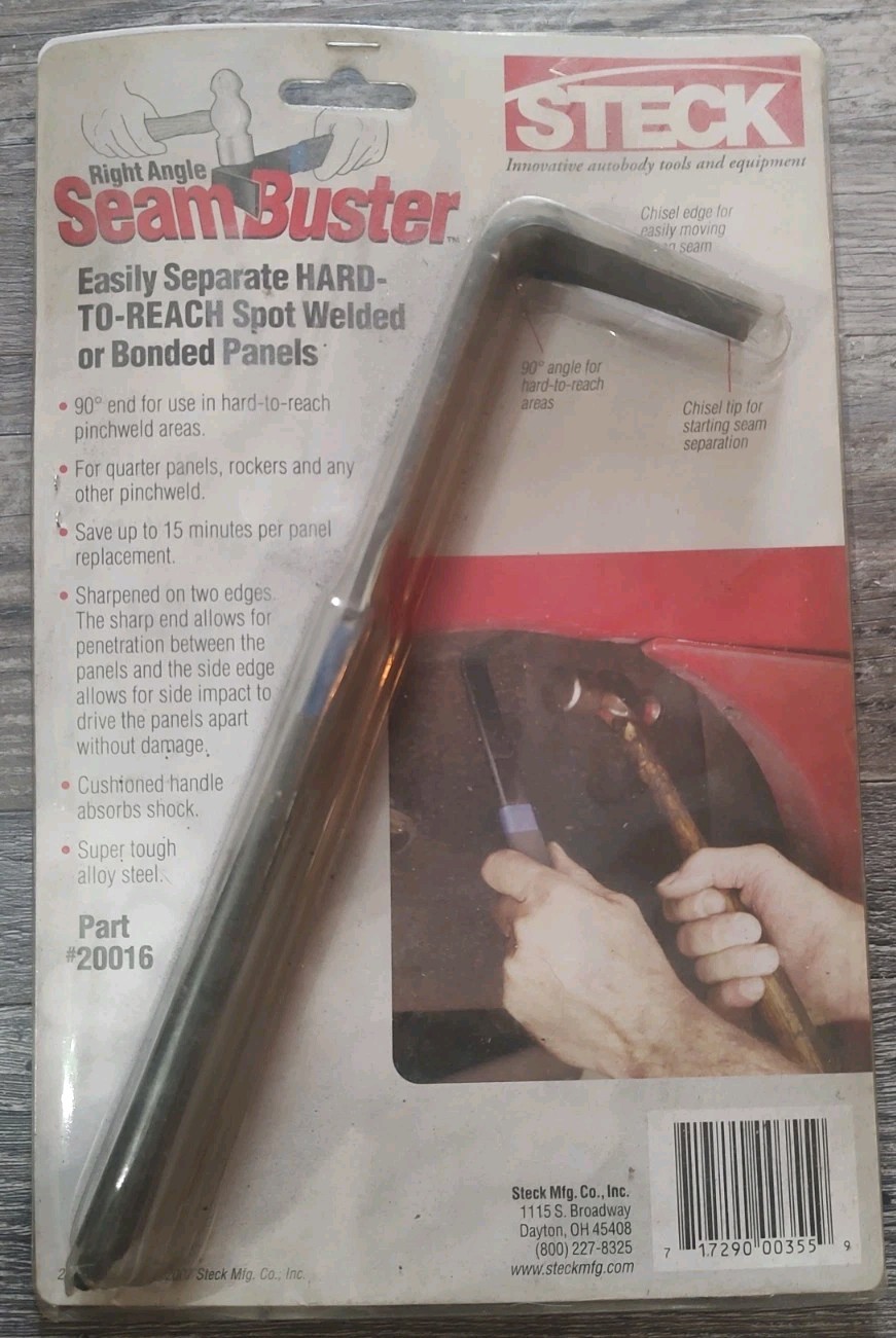 Steck Seam Buster 90 Degree Right Angle Spot Weld Cutter Chisel Tool #20016