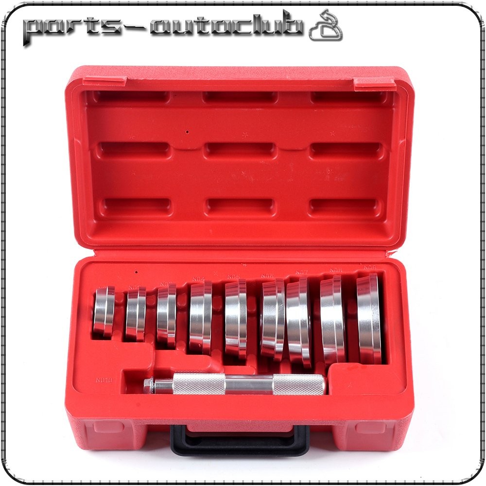 10pcs Wheel Axle Bearing Race & Seal Tool Kit 9 Discs & Drive