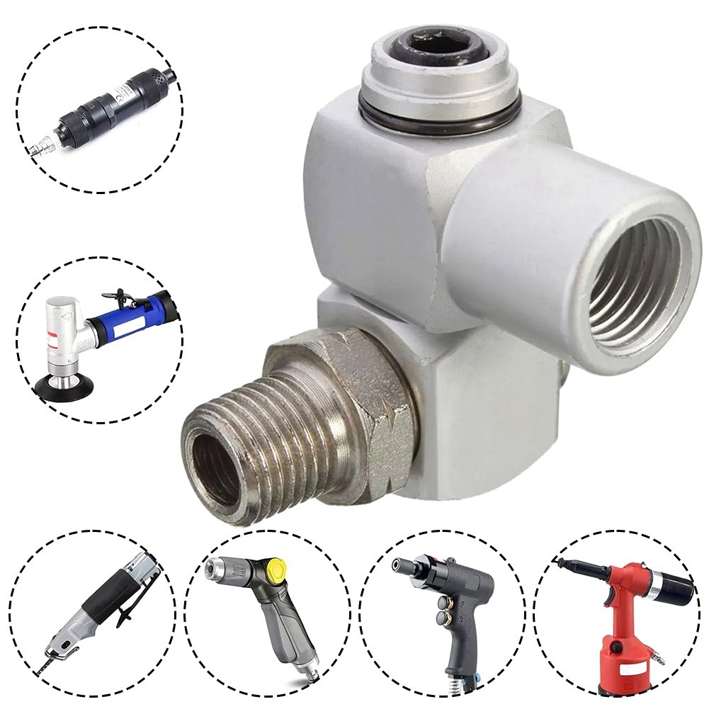 Aluminum Air Tool Swivel Fitting Degree Rotation 1/4 Inch Male NPT