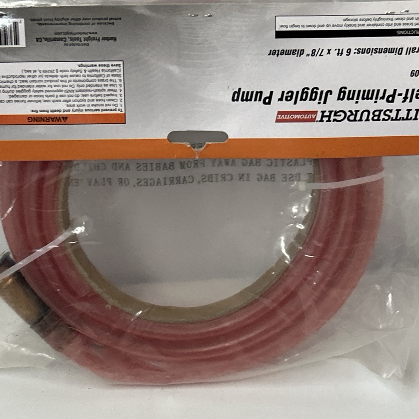Pittsburgh Automotive 6FT Self Priming Jiggler Pump 63309