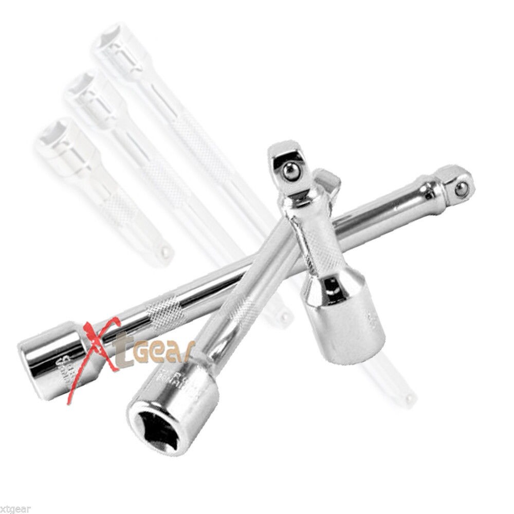 3PC 1/2″ Dr Wobble Chrome Vanadium Steel Extension Bar Set 3″ 6″ 8″ Drop Forged
