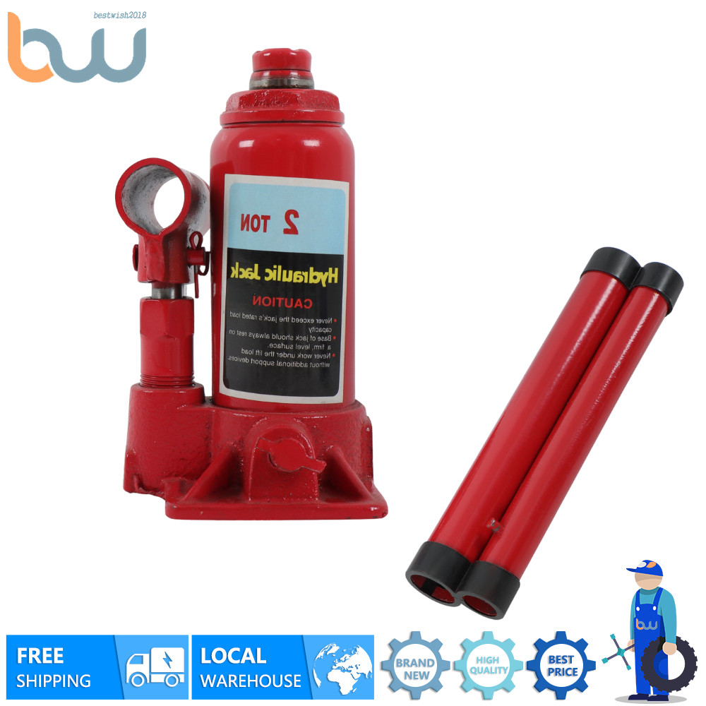 Hydraulic Bottle Jack Heavy Duty Steel Car Repair Shop Lift Tool 2 Ton 4000lbs