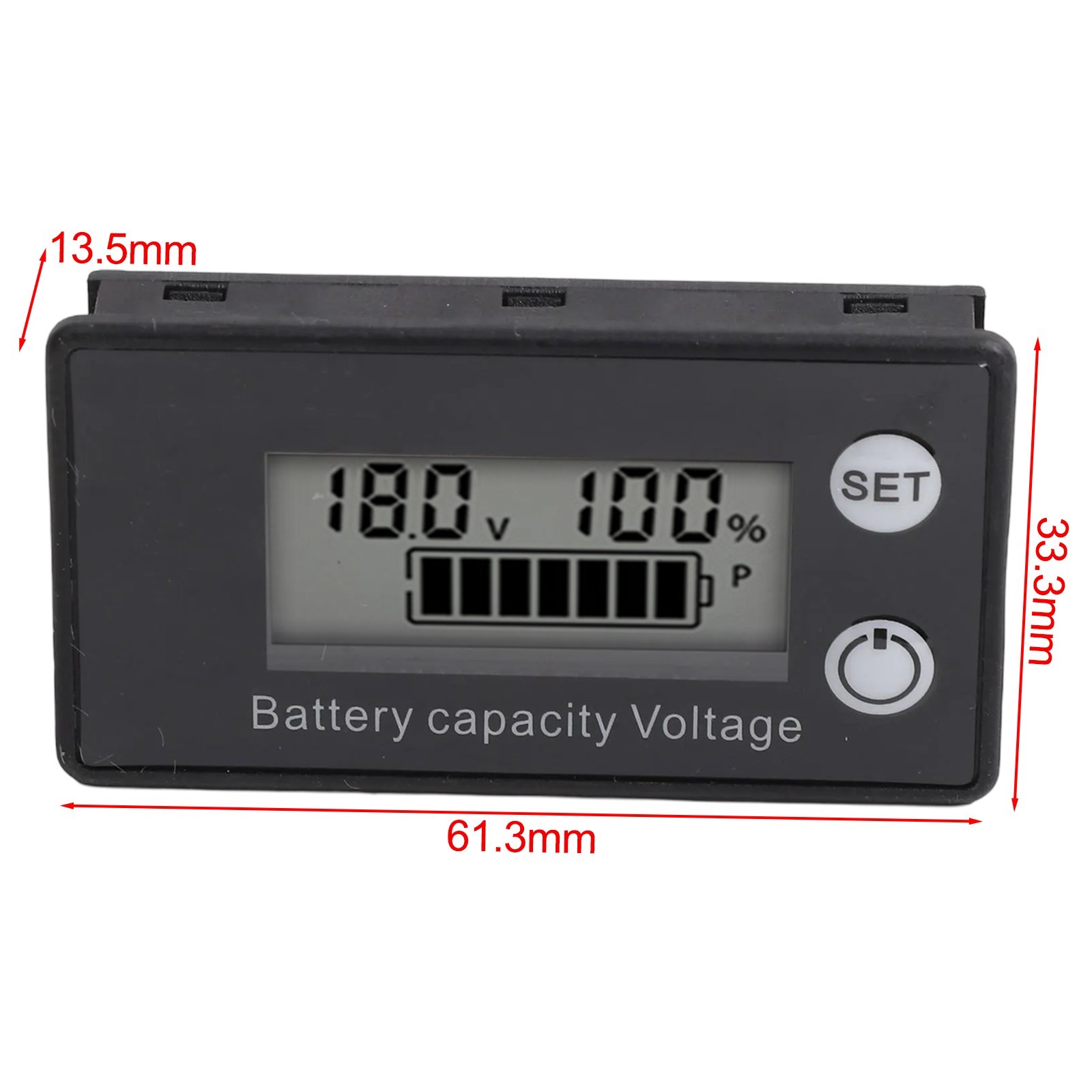 Battery Voltage Indicator Meter for 12V 24V 36V Iron Phosphate