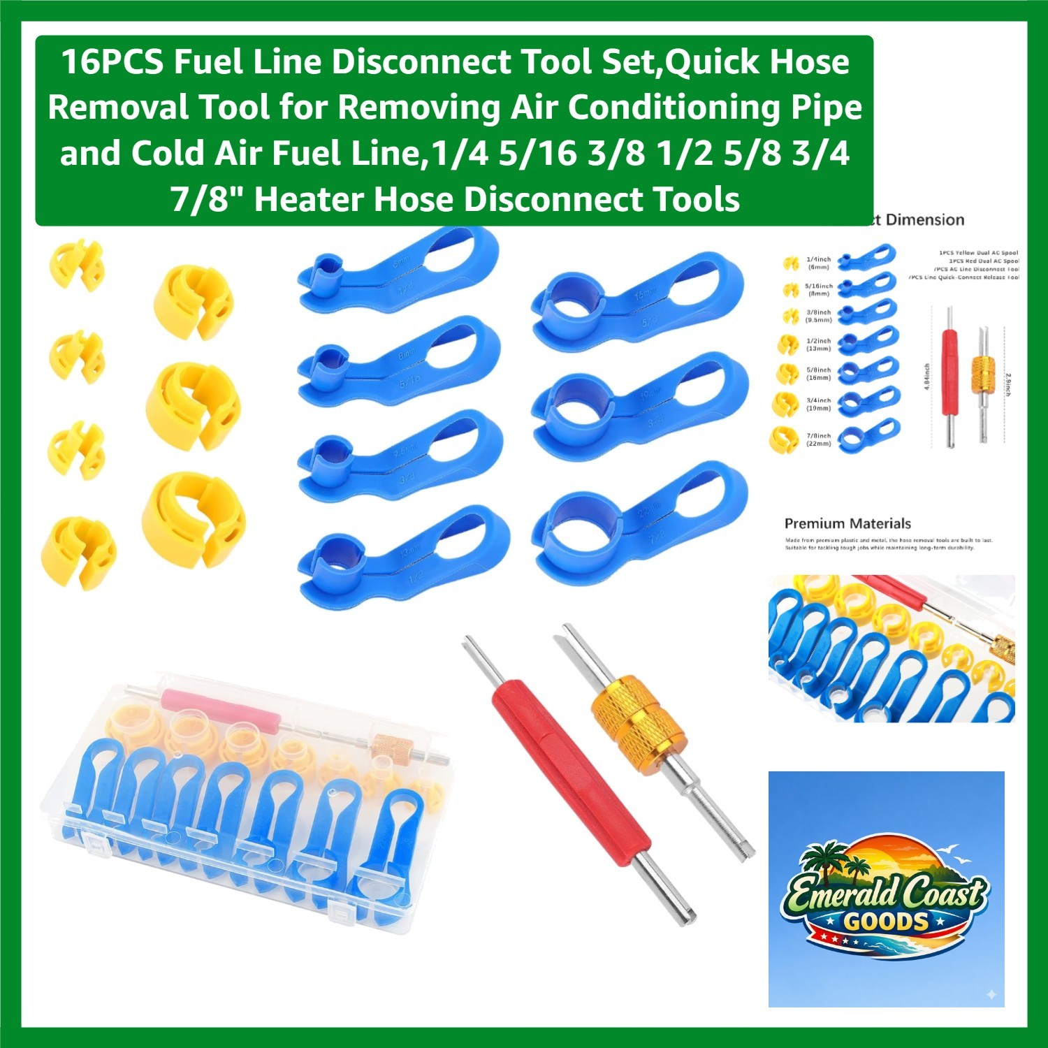 Comprehensive 16PCS Transmissions and AC Line Repair Tool Set for All Vehicles