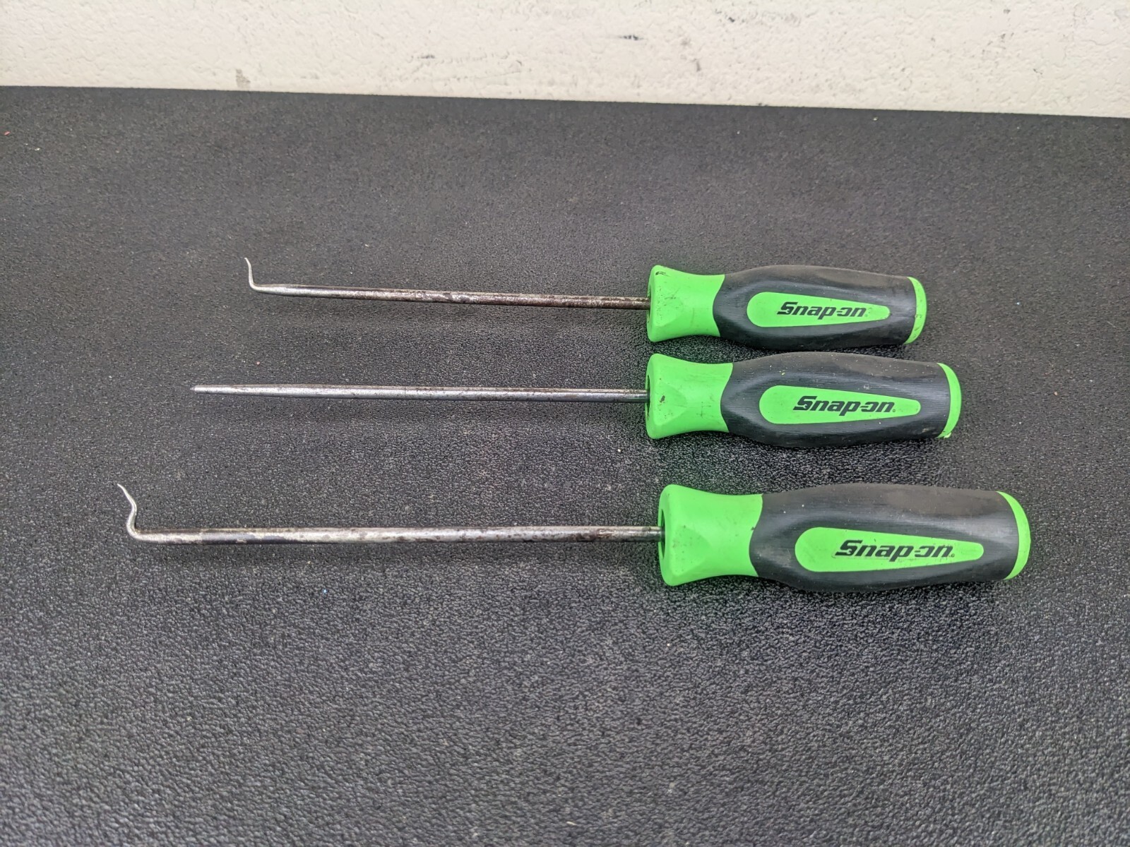 #bk347 Snap-on Tools USA GREEN Soft Grip Heavy-Duty Pick Set SGLASA604BG