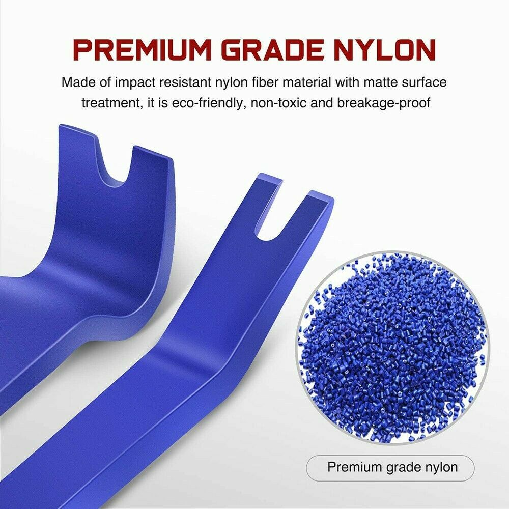 Plastic Trim Removal Pry Tool Set for Car Radio Panel Door Dash Clip Fasteners