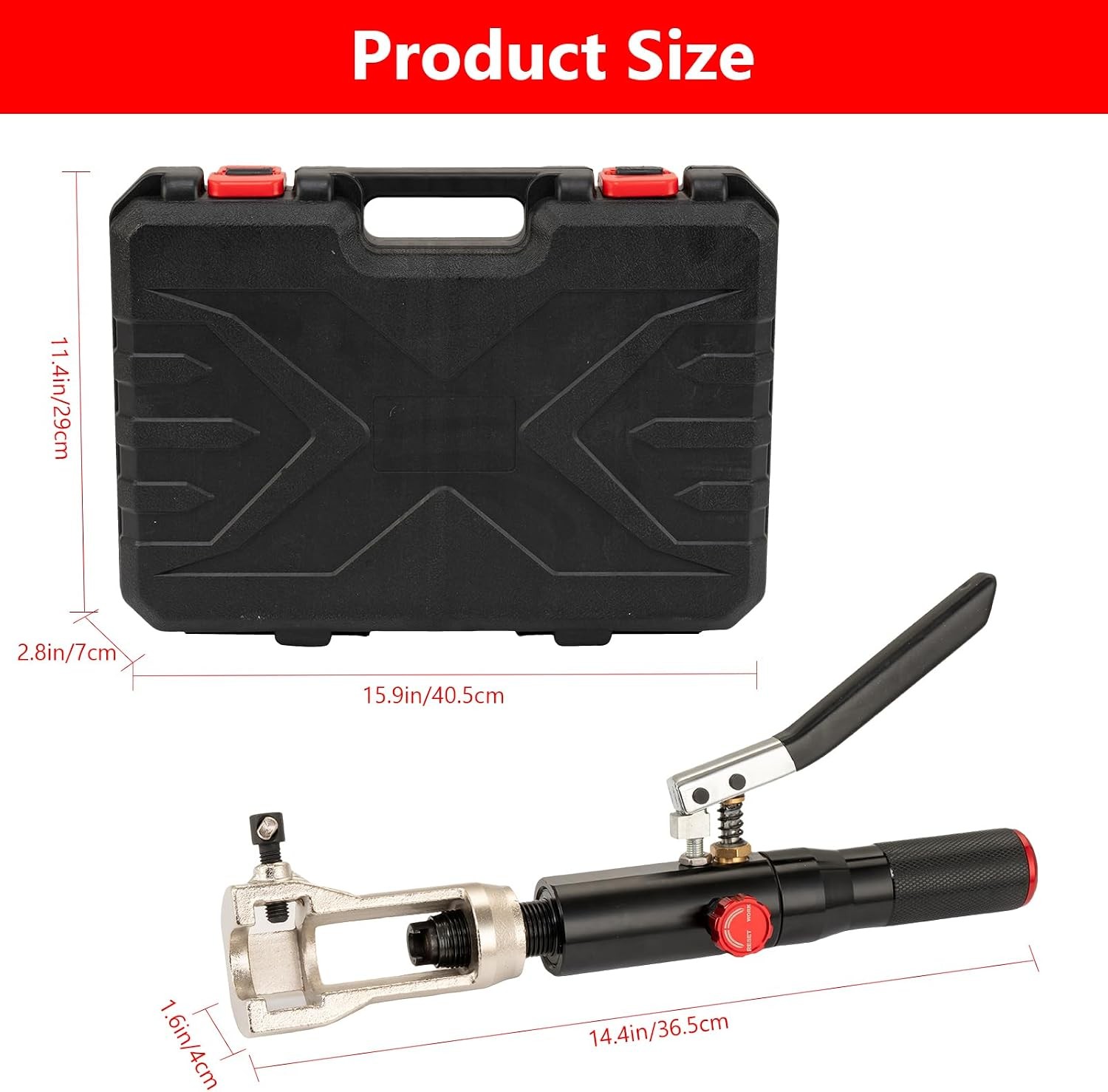 33PCS Hydraulic Flaring Tool Kit 45° Double Flaring Tool for 3/16″ to 1/2″ Tube