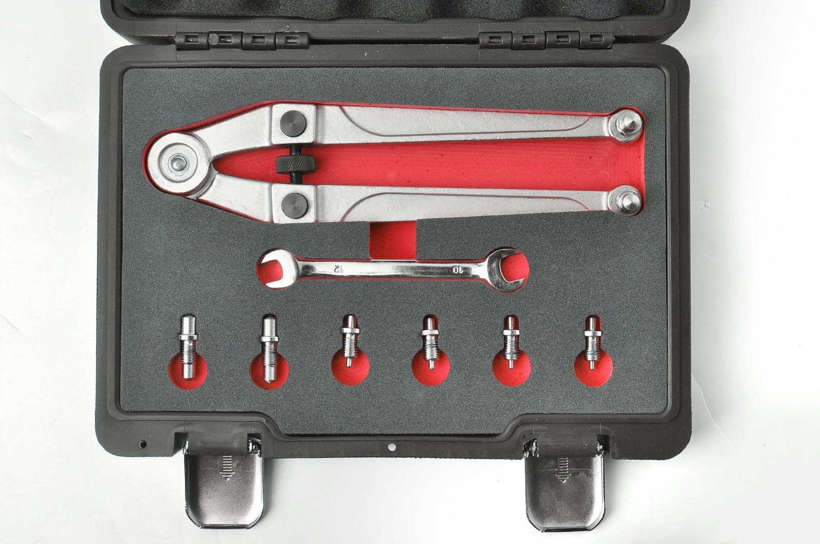 Adjustable Pin Spanner Tool Set Gland Nuts Wrench with top holes, 8 Pin 2.5-9mm
