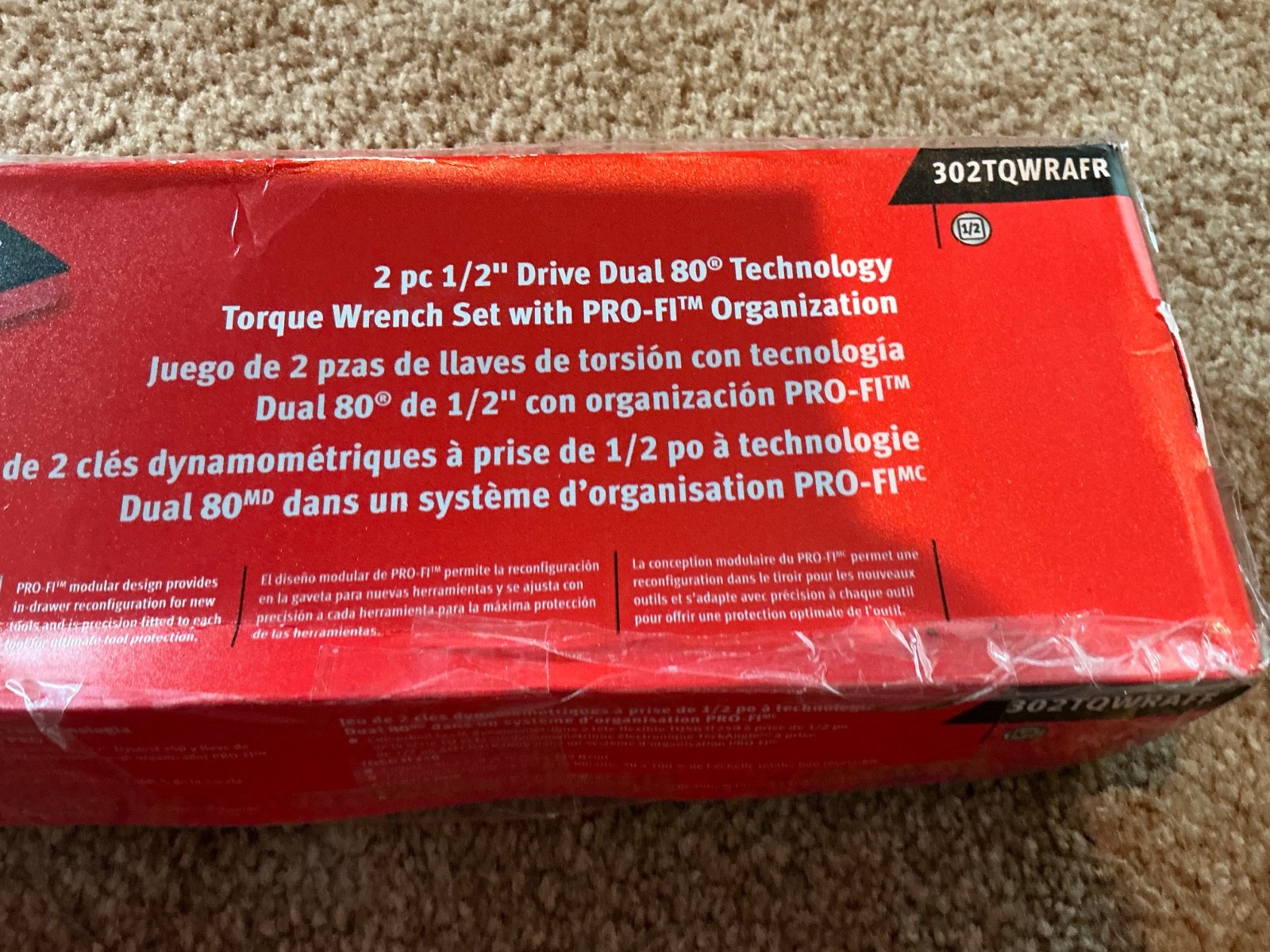 Snap On Pro-Fi Foam Organization With Box For 1/2″ Torque Wrench Set 302TQWRAFR