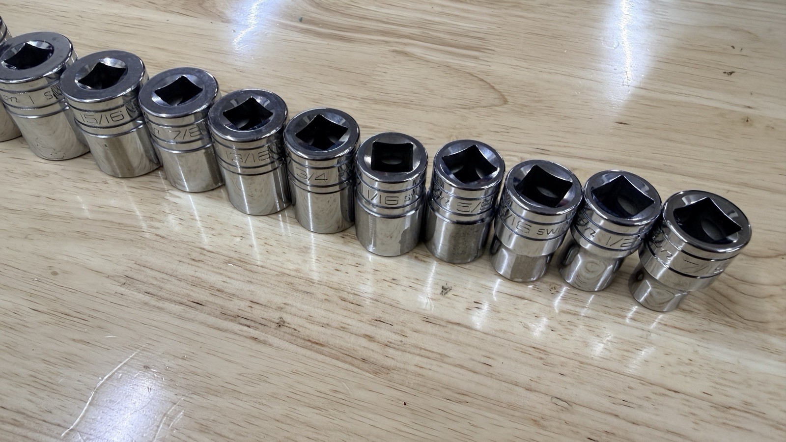 Snap-On USA Socket 12-Point 1/2″ Drive Chrome Shallow New Logo – Choose SAE Size