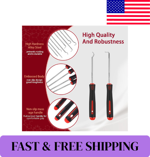 8 Pieces Pick Set, Pick Tool, Precision Automotive Hook Sleeve for Automotive Oi