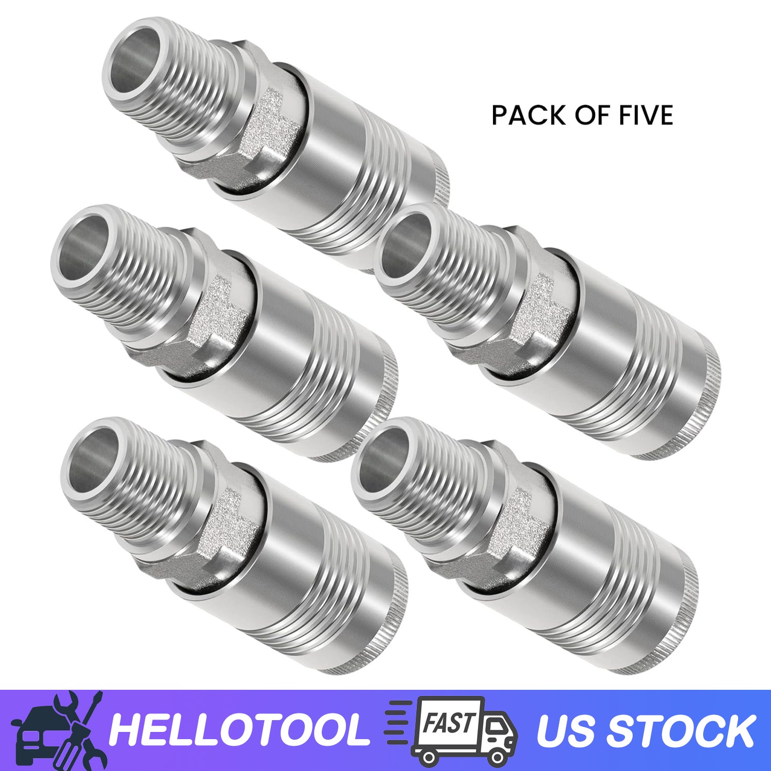 S-1816 1/2″ Male Body G Style Coupler Air Fittings Air Plug Coupler (5pcs)
