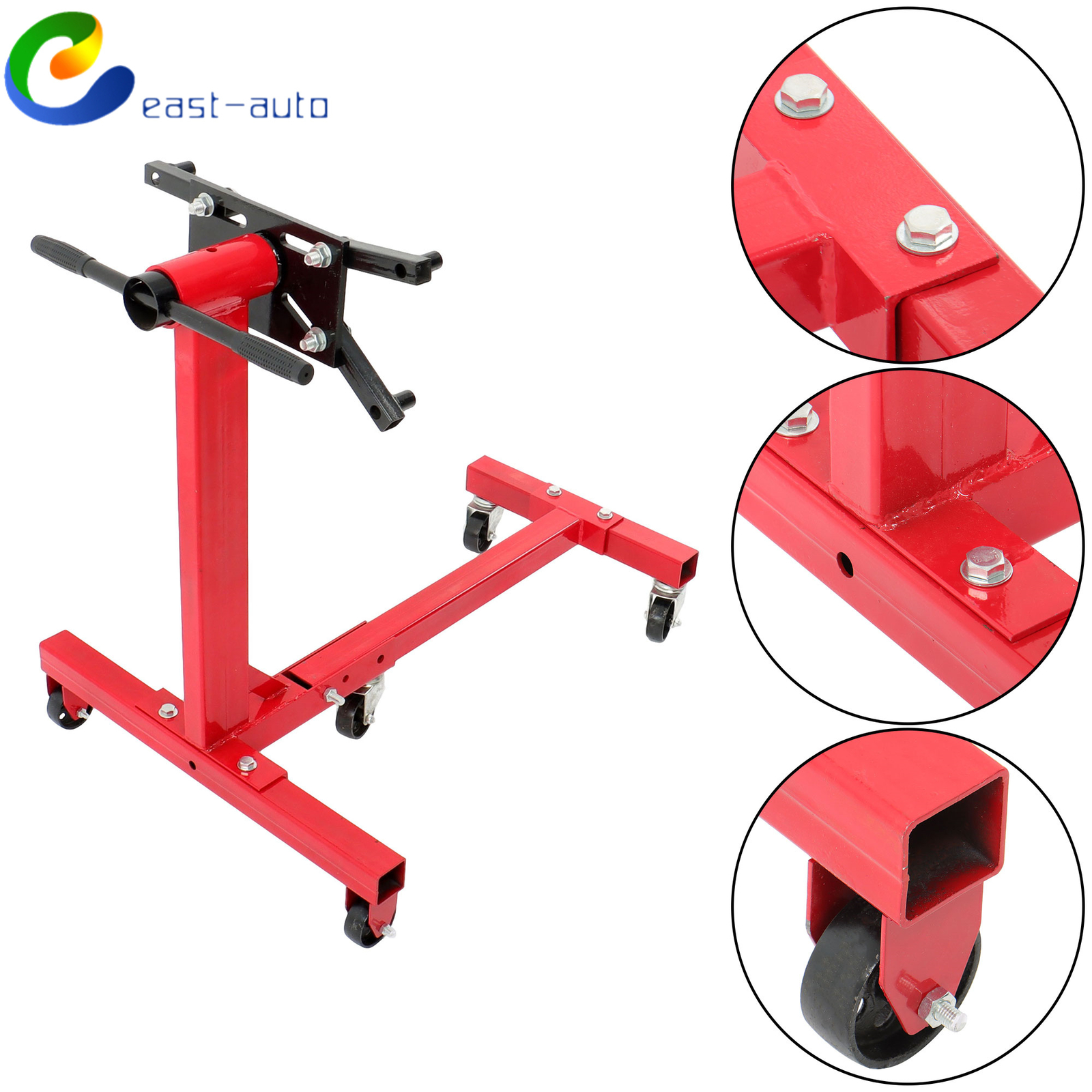 Capacity 3/4 Ton Folding Engine Stand 1500LBS Heavy-duty Engine Block Hoist