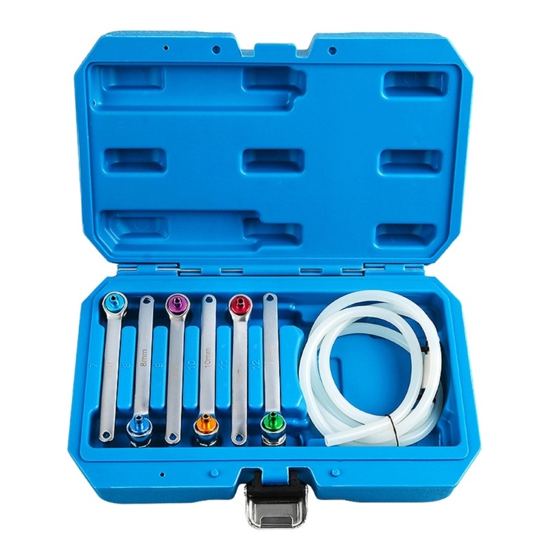 Automotive Repair Wrench Kit 12 Point Brake Bleeder Check Valves Hose Multiple
