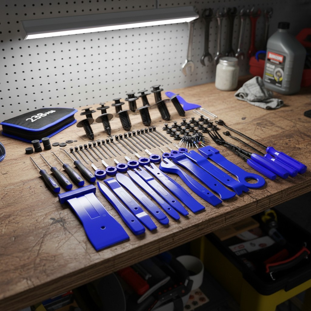 Durable 238Pcs Clip Removal Tool Kit with 12 Sizes for Car Trim Installation
